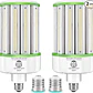 Paquete de 2 Bombillas LED Tipo Maíz GEPLAD 100W con Sensor Fotocelda | 14,000 LM, Atardecer al Amanecer, Base Dual E26/E39 - Miniatura 1