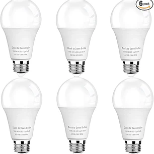 Paquete de 2 Bombillas LED Tipo Maíz GEPLAD 100W con Sensor Fotocelda | 14,000 LM, Atardecer al Amanecer, Base Dual E26/E39