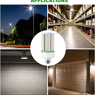 Paquete de 2 Bombillas LED Tipo Maíz GEPLAD 50W | 6000 LM, Diseño 50% Más Compacto, Base E26, 5000K Luz Fría