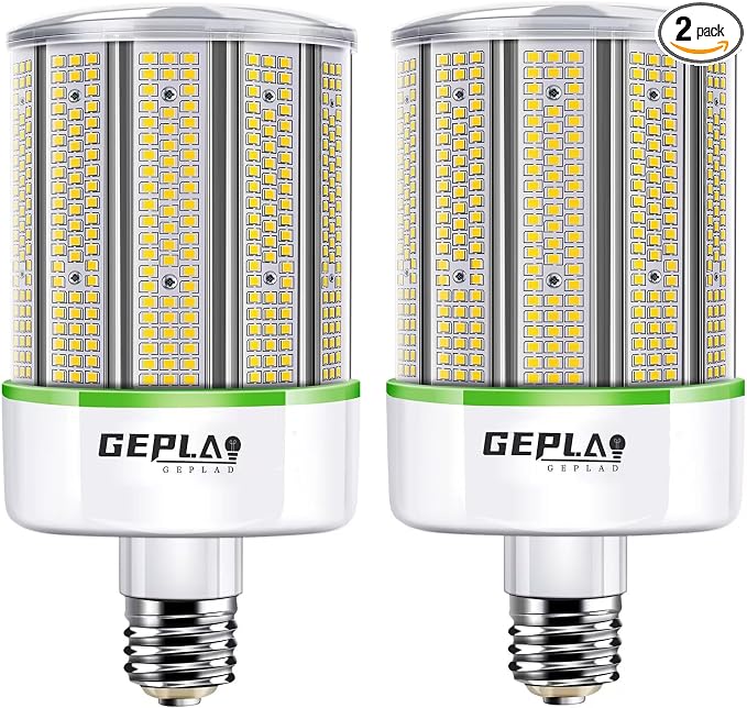 Paquete de 2 Bombillas LED Tipo Maíz GEPLAD 50W | 6000 LM, Diseño 50% Más Compacto, Base E26, 5000K Luz Fría 3