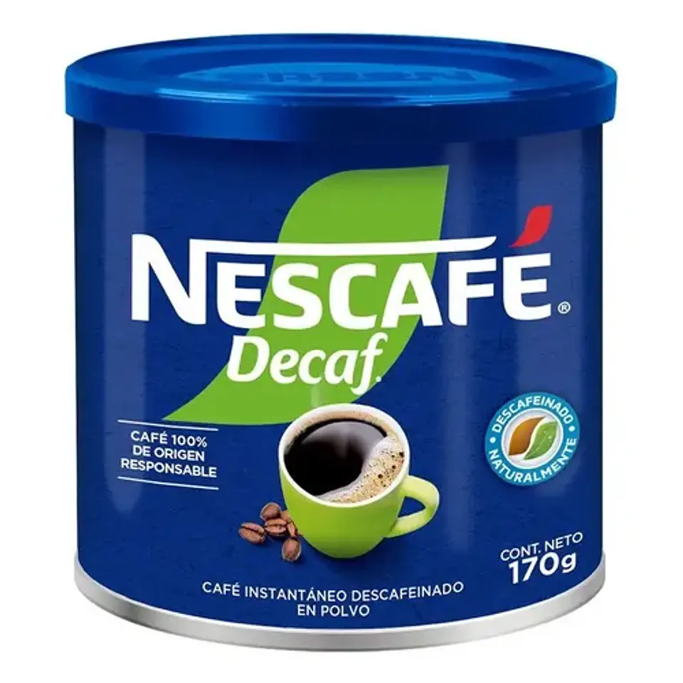 Café Instantáneo Nescafé Decaf Descafeinado 170g 1
