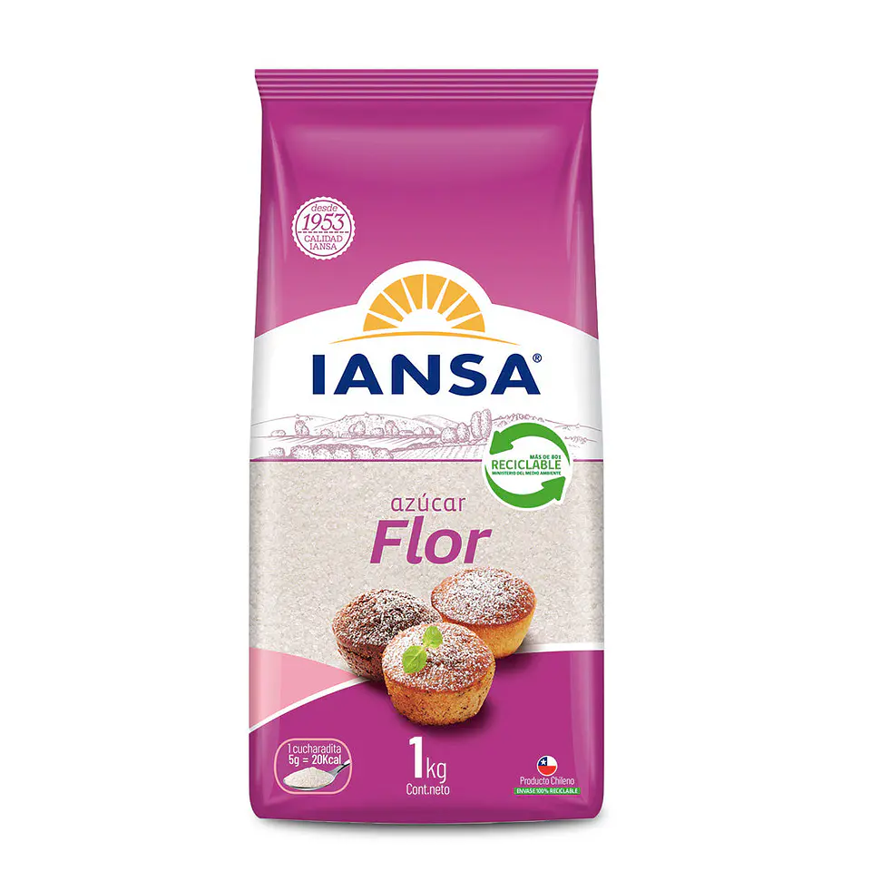 Azúcar Flor Iansa 1kg 1