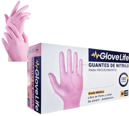Guantes de Nitrilo Rosa