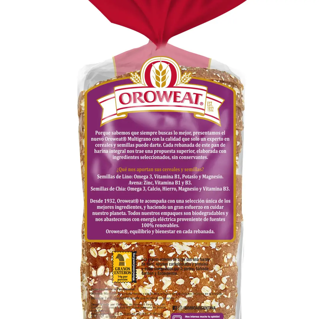 Pan Oroweat Multigrano 3