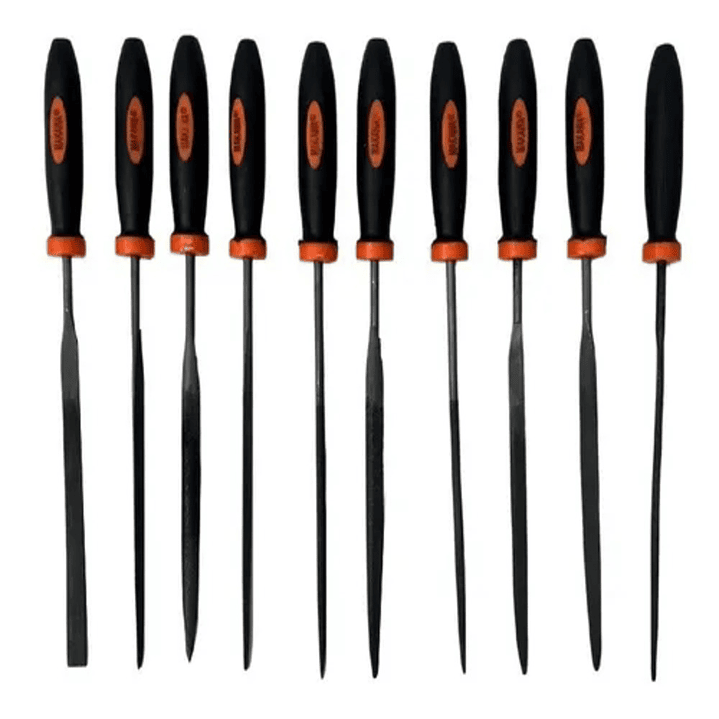 Kit Set Juego De Mini Limas 10 Piezas 3mm X 140mm Makawa 1