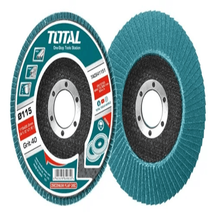 DISCO TRASLAPADO 115MM P40 ZIRCONIUM P/ METAL TOTAL  1