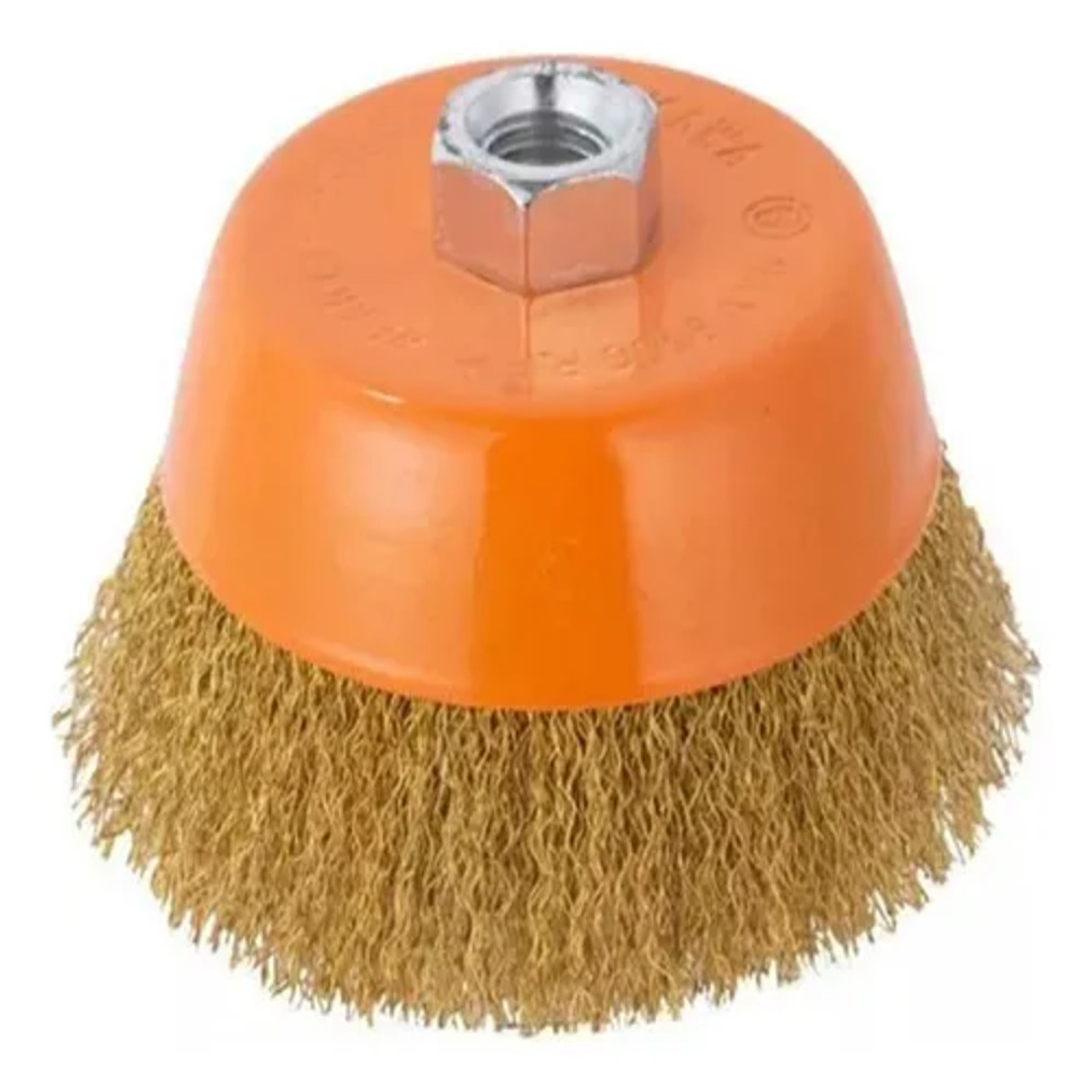 Escobilla De Copa Rizada 100mm Esmeril Makawa Mk-0312 1