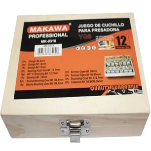 JGO CUCHILLOS FRESADORA 12PCS MAKAWA