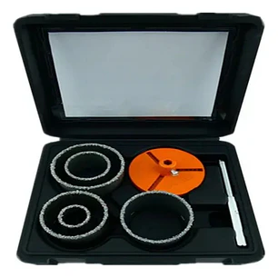 Kit Set Juego Broca Sierra Copa Diamantada 7 Piezas Makawa