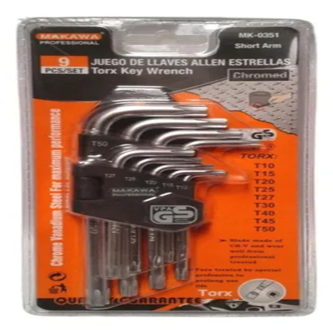 JGO LLAVE ESTRELLA POR 9PCS S T10-T50 1