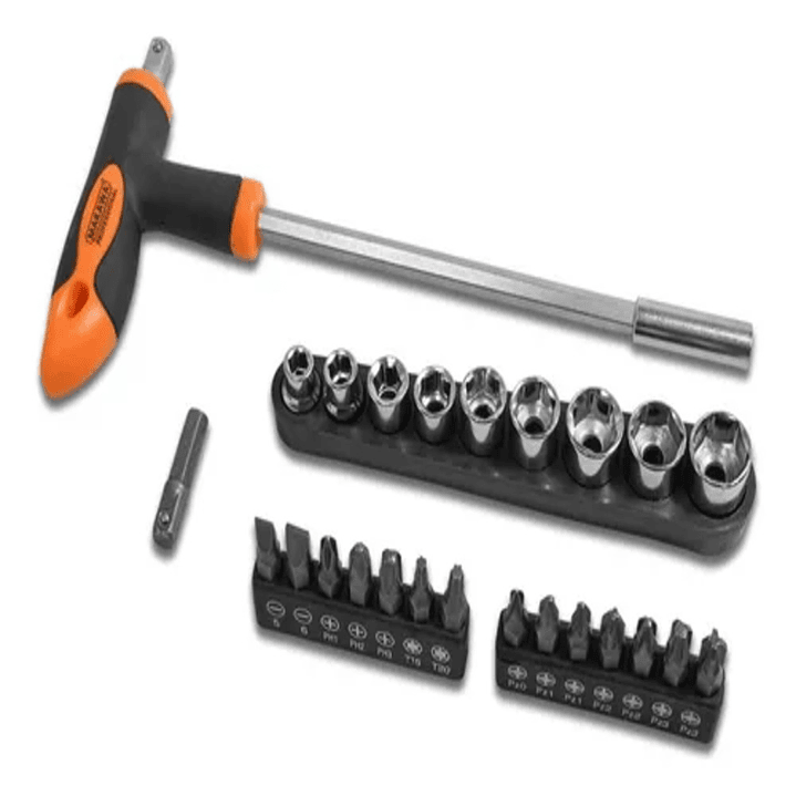 JGO PUNTA DESTRONILLADOR TIPO T X 28PCS MAKAWA 1