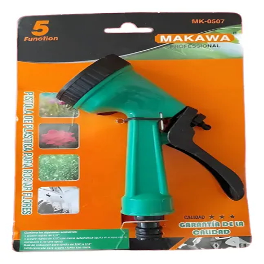 PISTOLA PLASTICA P ROCIAR FLORES 5FUNC MAKAWA 1
