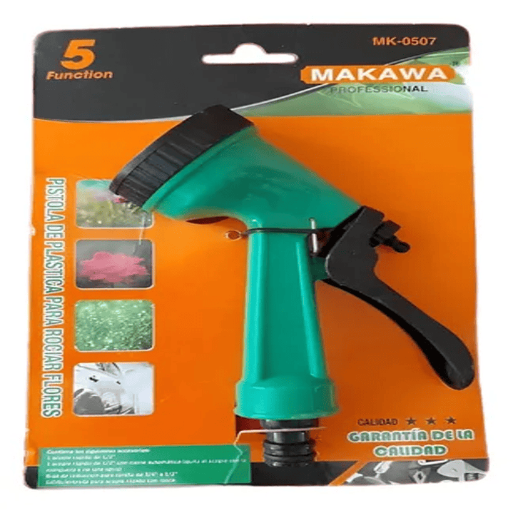 PISTOLA PLASTICA P ROCIAR FLORES 5FUNC MAKAWA 1