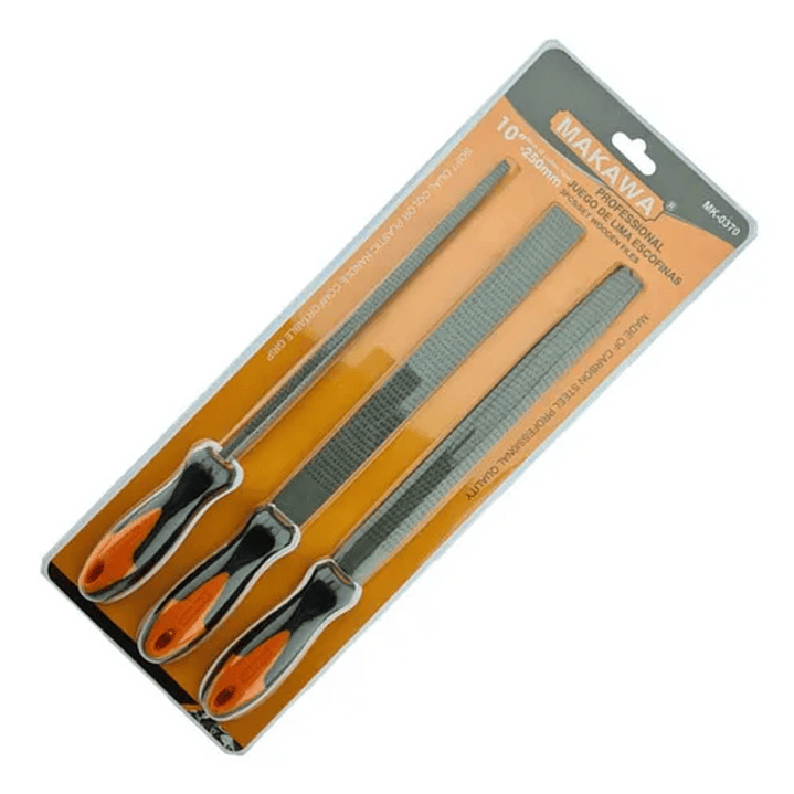 Juego De Limas Escofinas Para Madera 10 Pulgada 3 Piezas Makawa 1