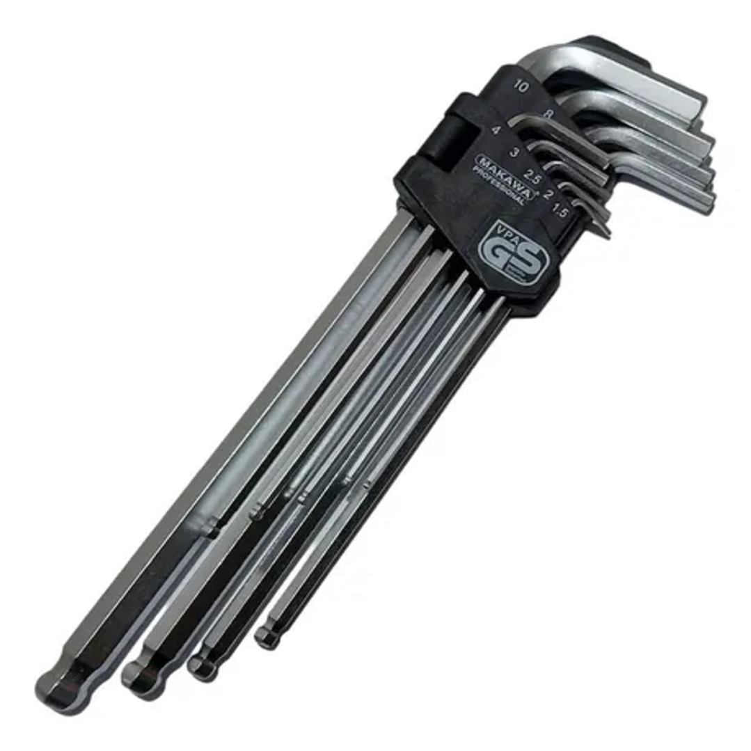 Kit Set Juego De Llaves Allen Hexagonal 9 Piezas Makawa 1