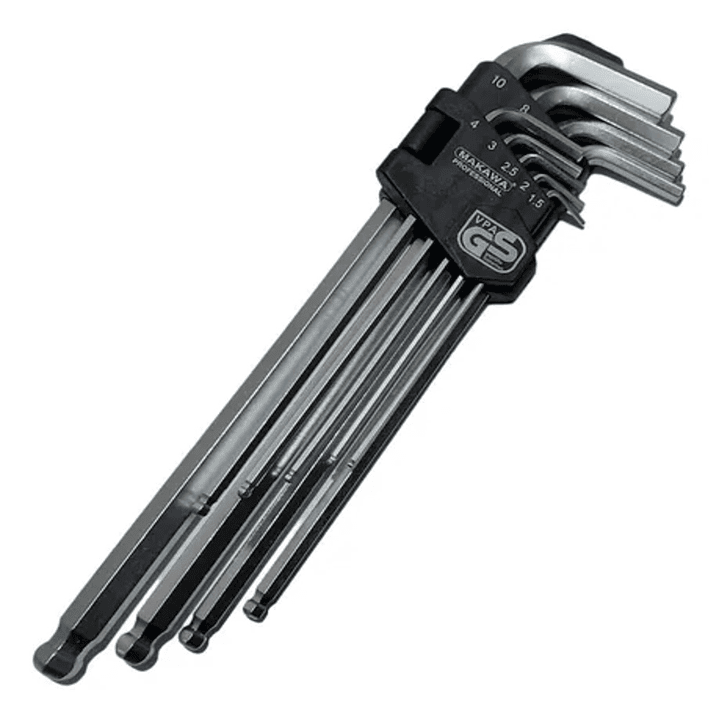 Kit Set Juego De Llaves Allen Hexagonal 9 Piezas Makawa 1