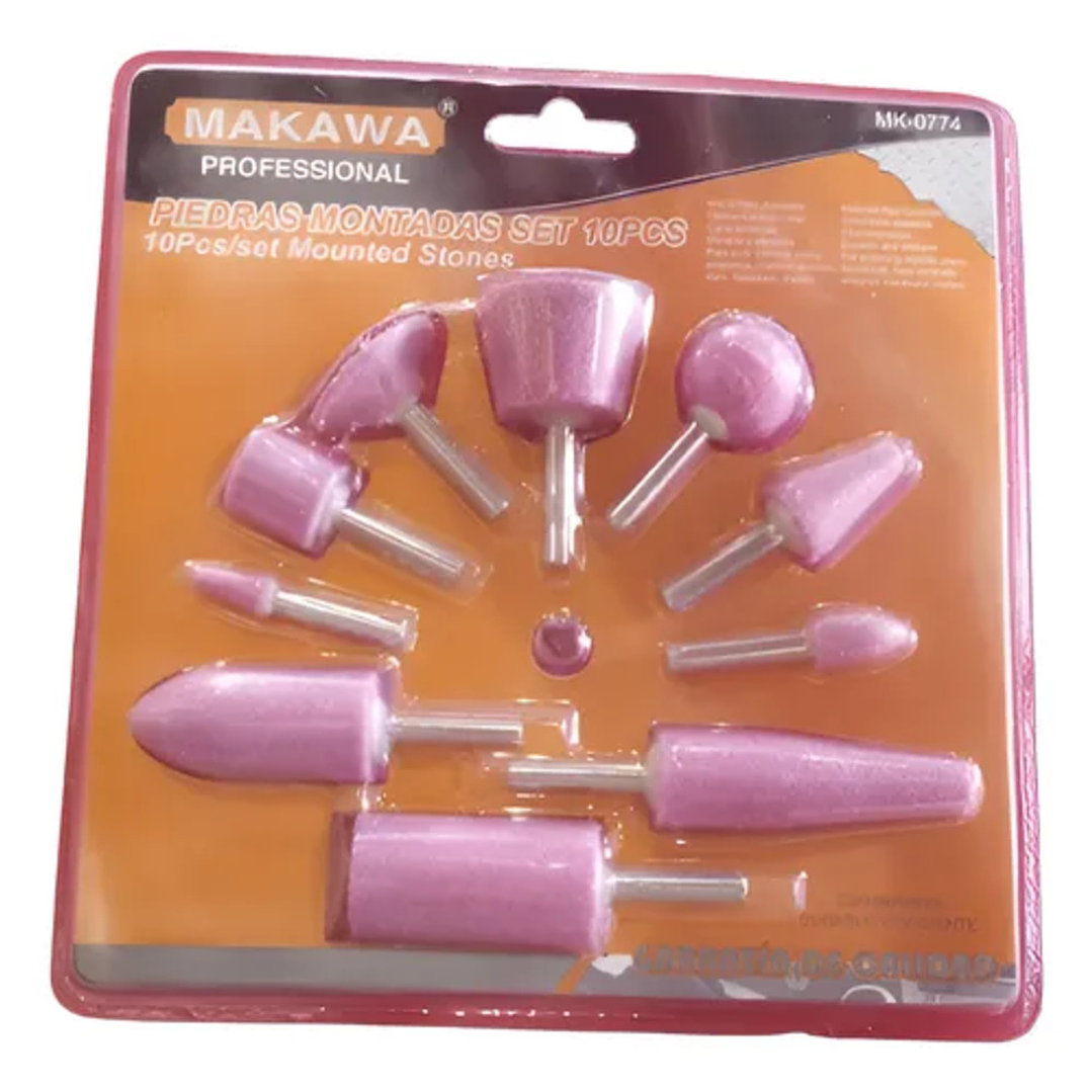 JGO PIEDRAS MONTADAS RECTIFICADO X10PCS MAKAWA 1