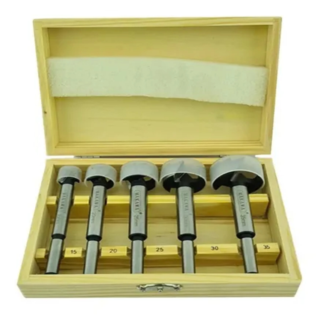 Kit Set Juego De Brocas Fortsner Para Madera 5 Piezas Makawa 1