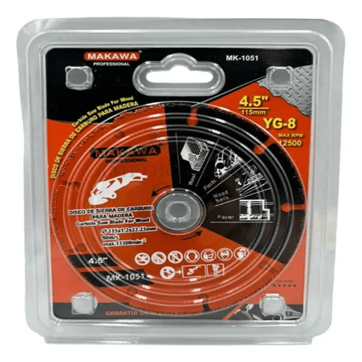DISCO SIERRA DE CARBURO 115MM P. MADERA MAKAWA 1