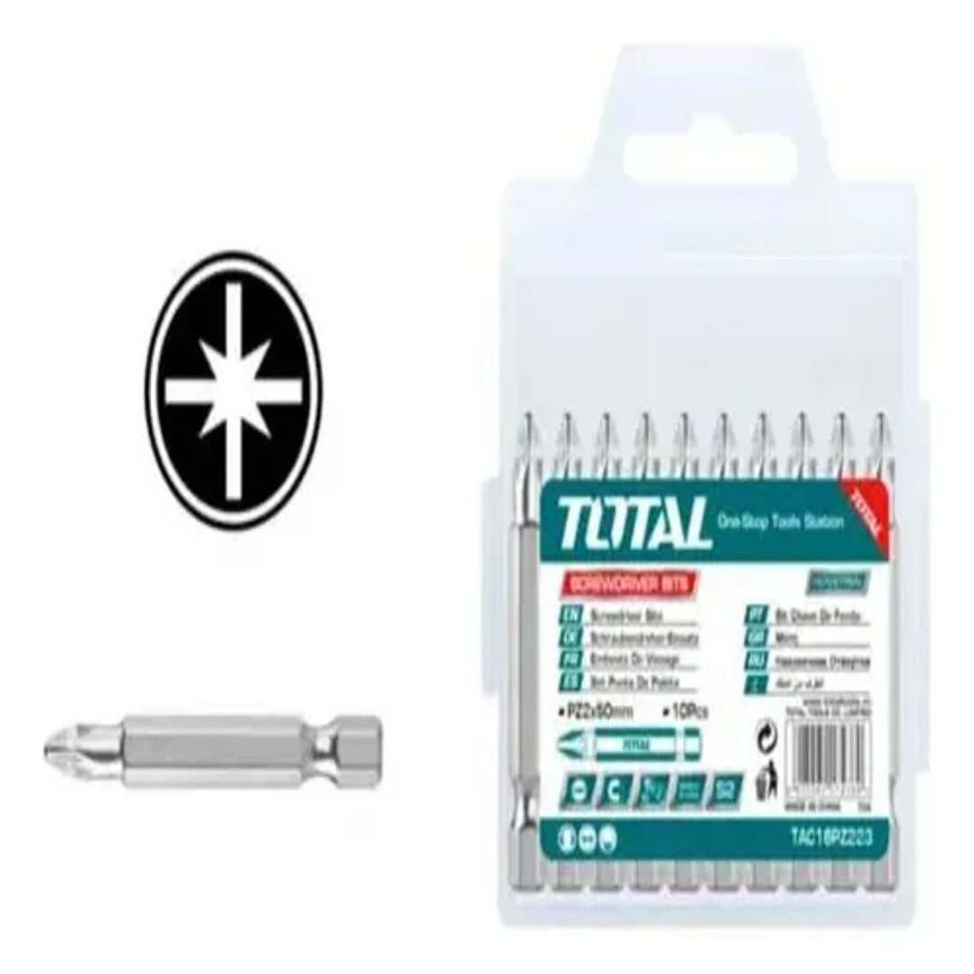 JGO PUNTA DESTORNILLADOR POR 10PCS PZ2 50MM TOTAL 1