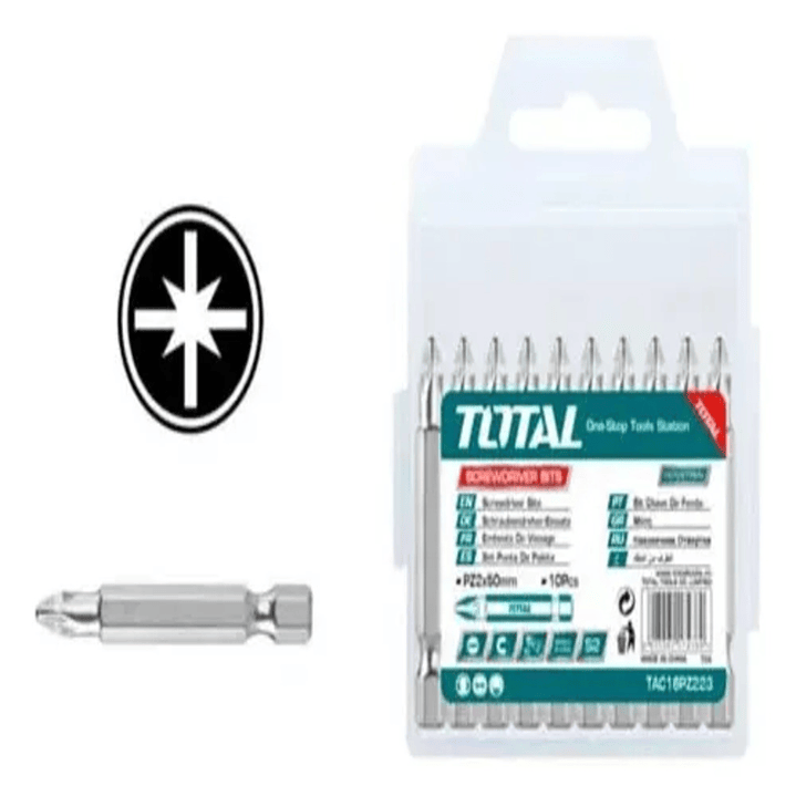 JGO PUNTA DESTORNILLADOR POR 10PCS PZ2 50MM TOTAL 1