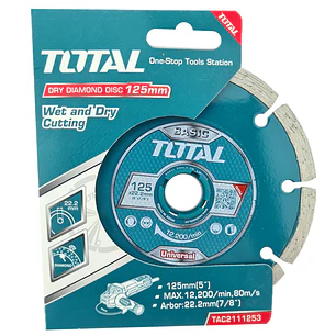 Disco Diamantado Segmentado 5 125mm Total Tac2111253