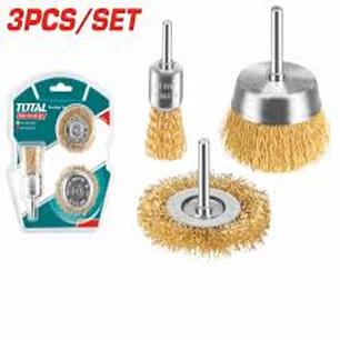 Set Juego De Escobillas Redondas 3 Piezas Total Tac310031