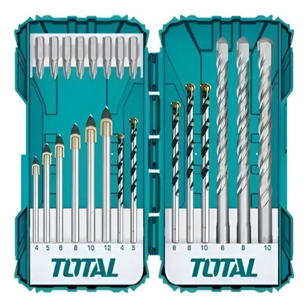 Juego Brocas Y Puntas P/ Atornillador Taladro 22 Pcs Total 1