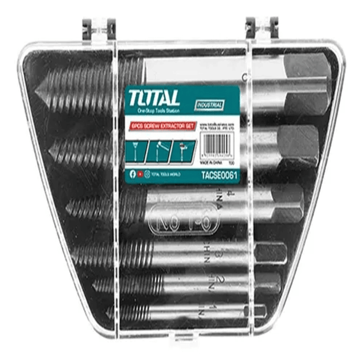 Extractor Tornillo Pernos Cortados 6 Piezas Total Tacse0061 1