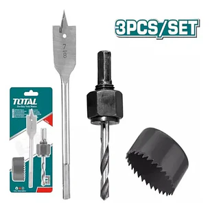 Kit Broca Sierra Copa Chapa Instalación Cerradura 3pcs Total