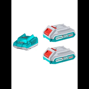 Kit Cargador + 2 Baterias 20v 2ah Total Tfbcpk1222