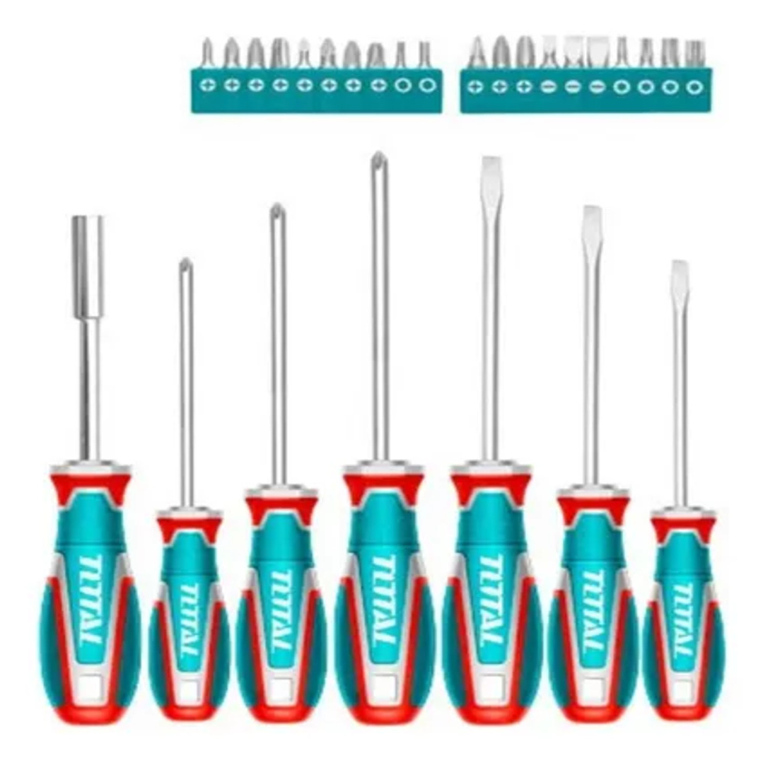 Kit Set Juego Desatornilladores 27 Piezas Total Tksds2726 1