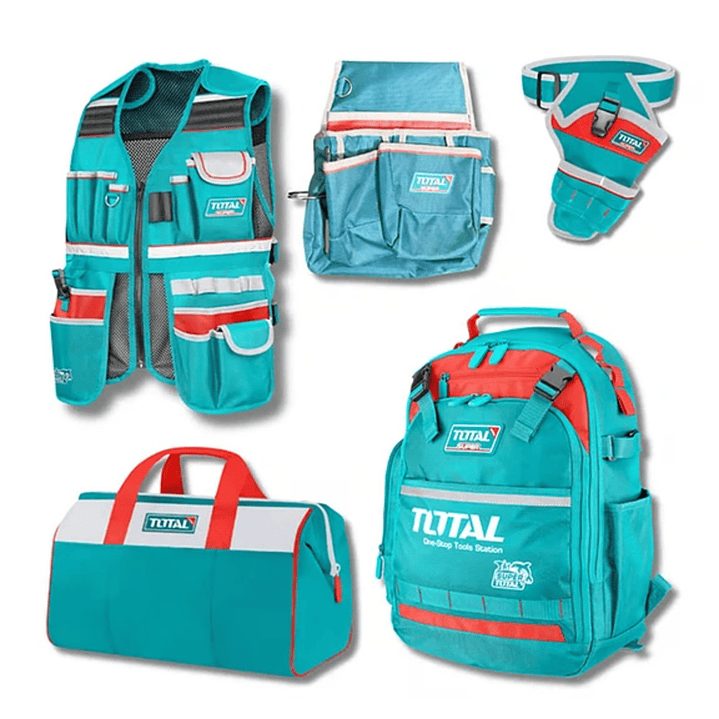 Kit Mochila+ Chaleco+ Bolso+ Coleto+ Porta Taladro Total 1