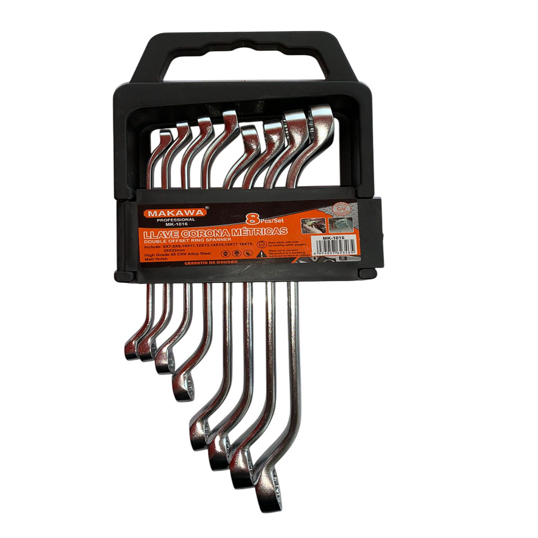 JGO LLAVE CORONA CORONA POR 8PCS 6x7-20x22MM CRV MAKAWA 1