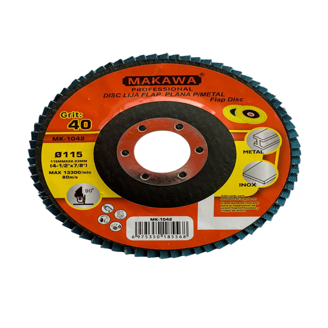 DISCO TRASLAPADO 115MM 40# ZIRCONIUM MAKAWA 1