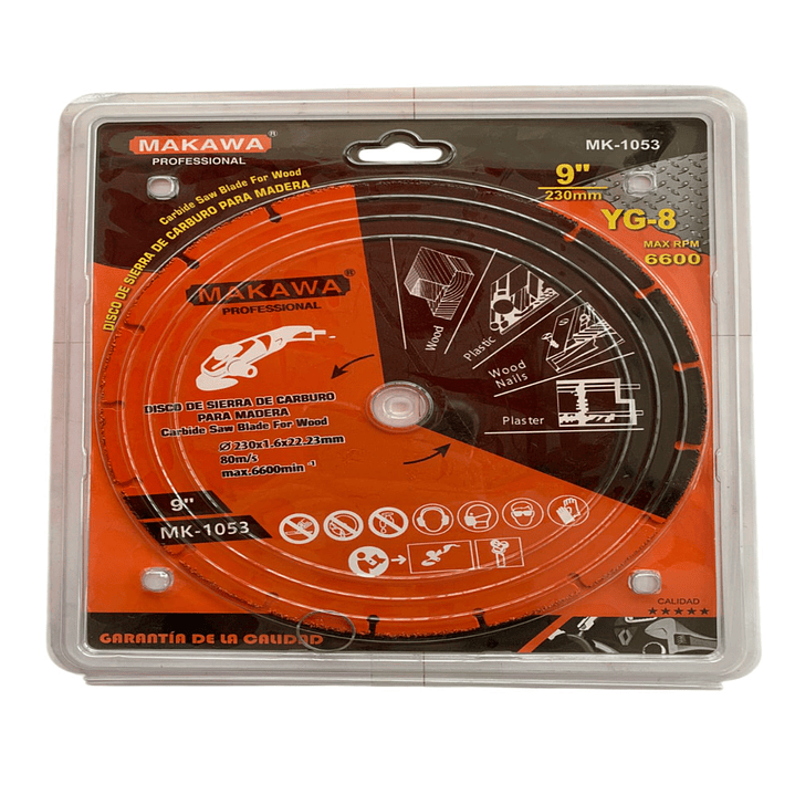 DISCO SIERRA DE CARBURO 230MM P. MADERA MAKAWA 1
