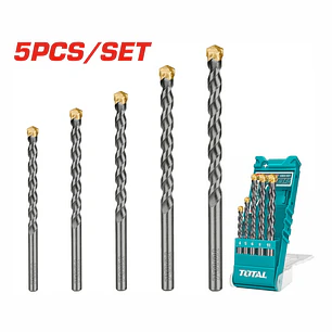 Kit Set Juego Brocas Para Concreto 5 Piezas Total Tacsd5051