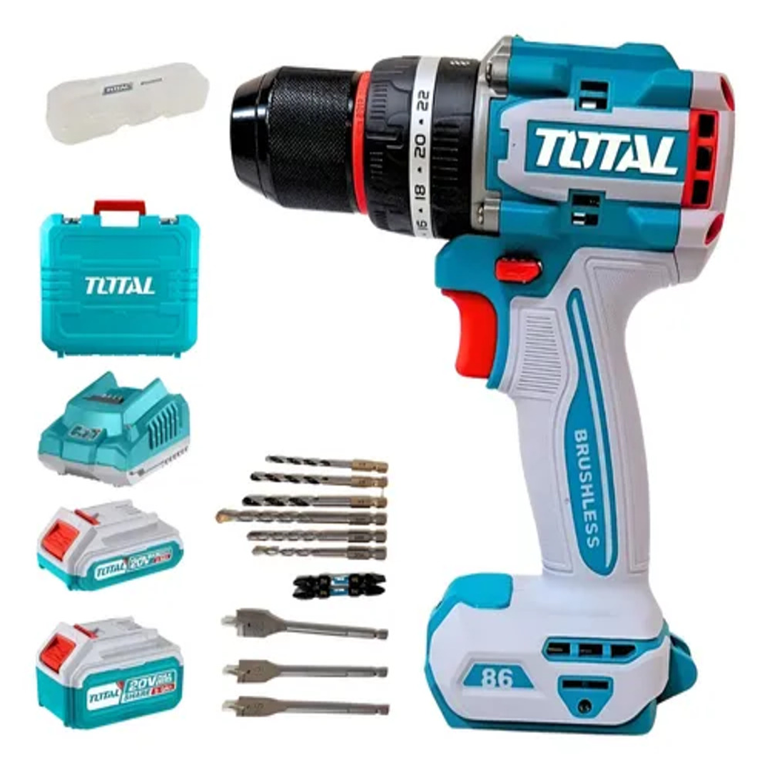 Taladro Percutor 86nm Industrial Total Tidli20868 Color Turquesa Frecuencia 50/60hz 1