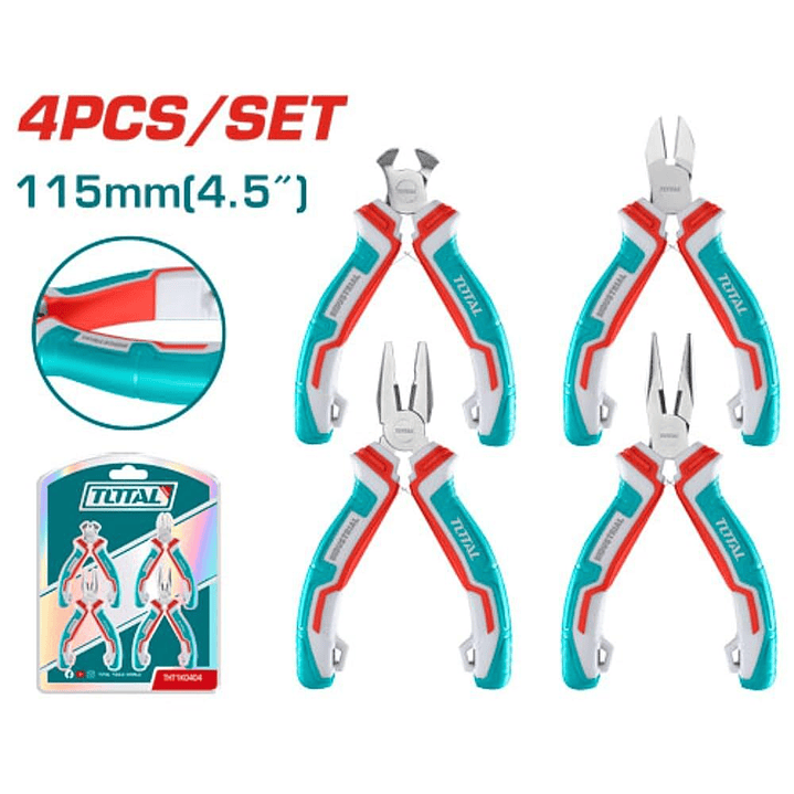 Kit Set Juego De Mini Alicate 4 Piezas Total Tht1k0404 1