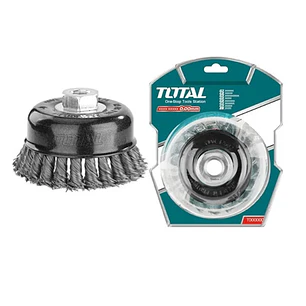 Escobilla Copa Trenzada Torcida 75mm Esmeril Total Tac32035