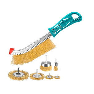 Set Juego De Escobillas Alambre Rizada 7 Piezas Total