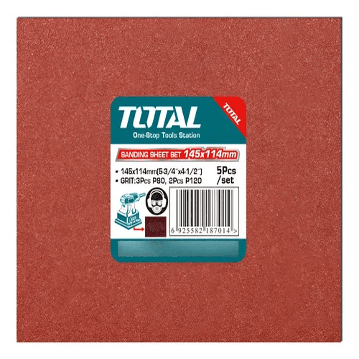 LIJA PARA LIJADORA 145X114MM POR 5PCS TOTAL 1