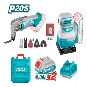 Set Lijadora Y Multifuncional 20v + Bateria + Cargador Total Tckli20276