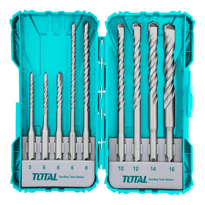 Juego De Brocas P/ Rotomartillo 9 Piezas Total Tacsdl30906 1