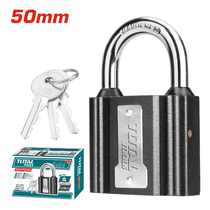 Candado De Seguridad 50 Mm Con 3 Llaves Total Tlk31501 1