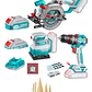 Kit Taladro Percutor + Sierra Circular + Lijadora 20v Total - Miniatura 1