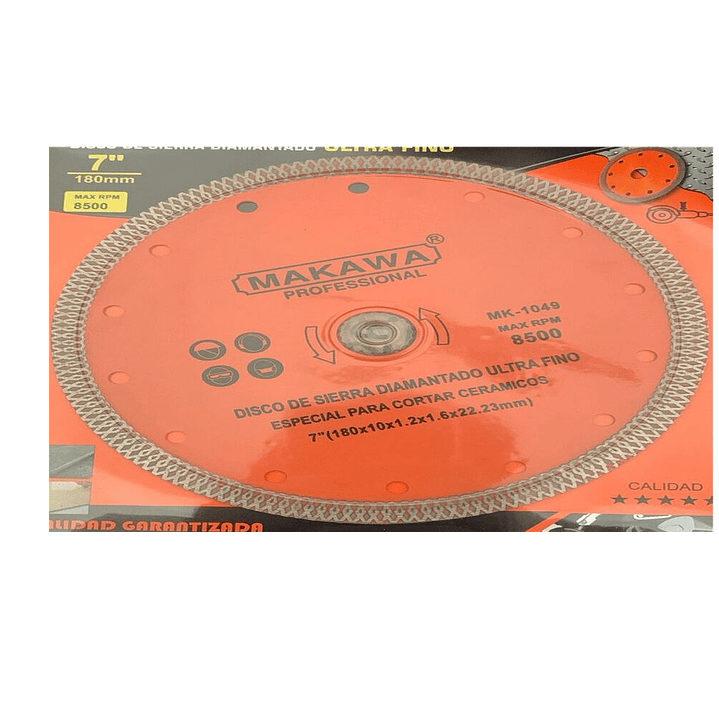 DISCO DIAMANTADO 180MM ULTRA FINO MAKAWA 1
