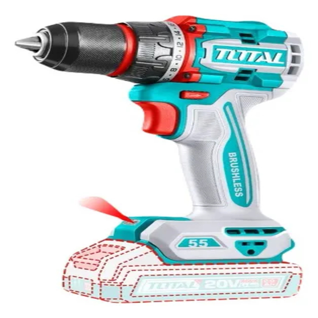 Taladro Inalámbrico Total 55 13mm Tdli205581 Turquesa 50/60hz 1