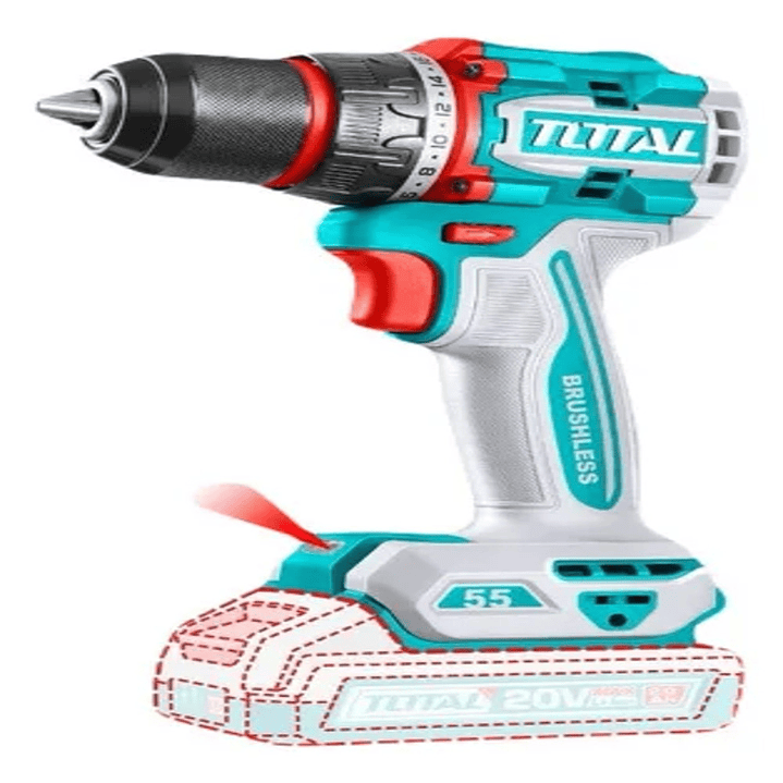 Taladro Inalámbrico Total 55 13mm Tdli205581 Turquesa 50/60hz 1