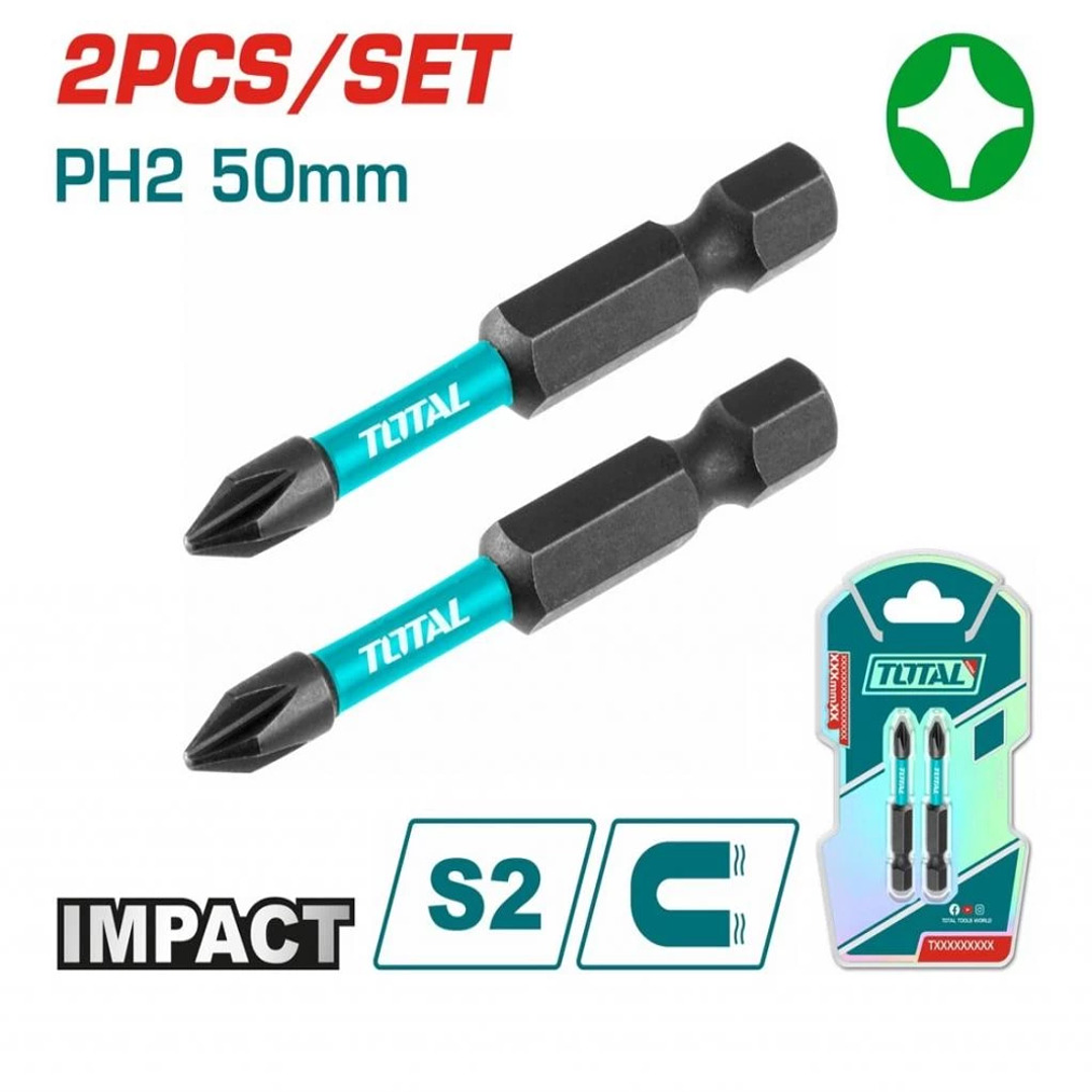 JGO PUNTAS DESTORNILLADOR 2PCS PH2 50M TOTAL 1